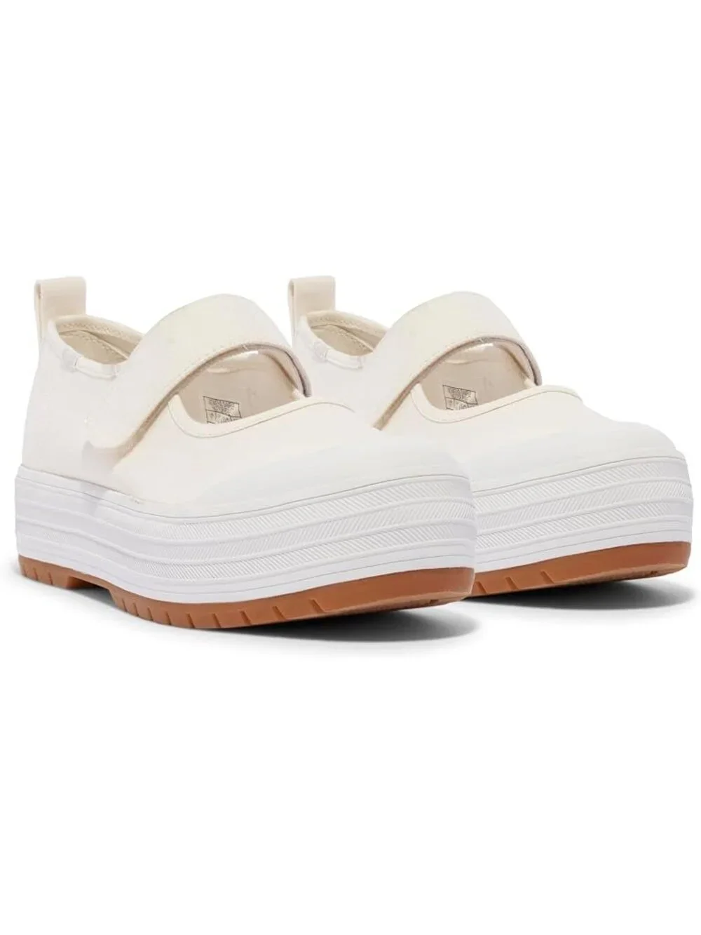 Keds White Canvas Platform Maryjane size 7.5, like new